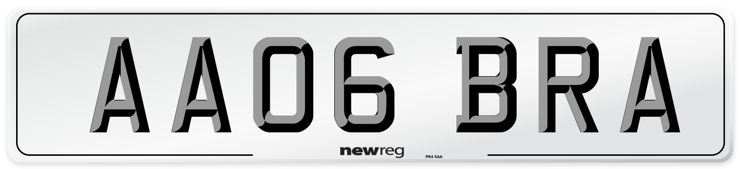 AA06 BRA Number Plate from New Reg